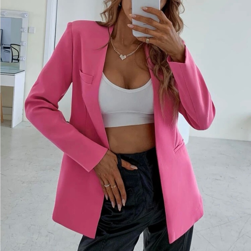 Super cute pink blazer!